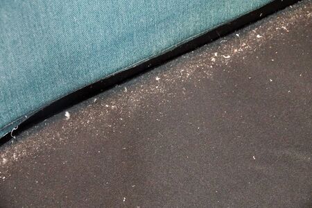 Dusts at sofa. Need to be cleaning.の写真素材