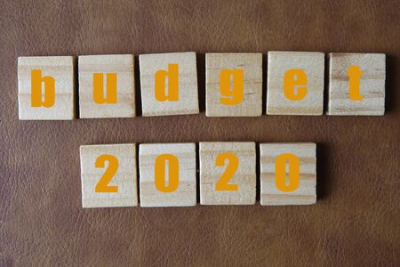 Budget 2020 on a wooden blocks. Business concept.の写真素材