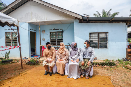 KUALA LUMPUR, MACH 2021. The scene of Malay traditional wedding .のeditorial素材