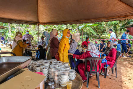 KUALA LUMPUR, MACH 2021. The scene of Malay traditional wedding .のeditorial素材