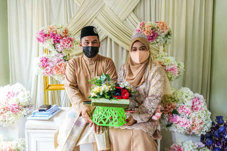 KUALA LUMPUR, MACH 2021. The scene of Malay traditional wedding .のeditorial素材