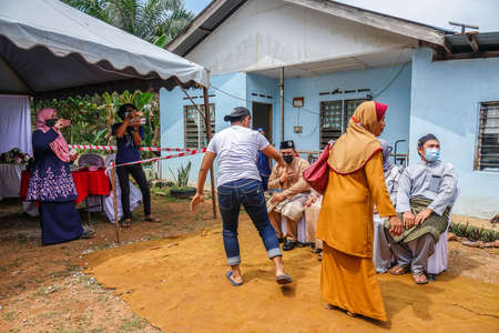 KUALA LUMPUR, MACH 2021. The scene of Malay traditional wedding .のeditorial素材