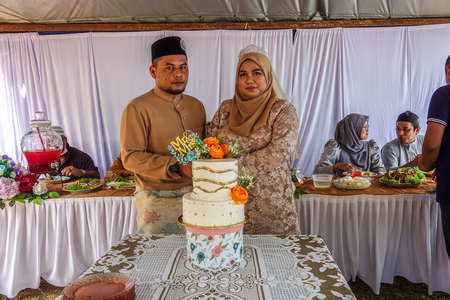 KUALA LUMPUR, MACH 2021. The scene of Malay traditional wedding .のeditorial素材