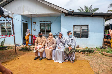 KUALA LUMPUR, MACH 2021. The scene of Malay traditional wedding .のeditorial素材