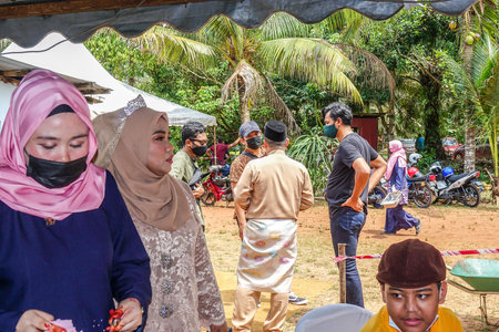 KUALA LUMPUR, MACH 2021. The scene of Malay traditional wedding .のeditorial素材
