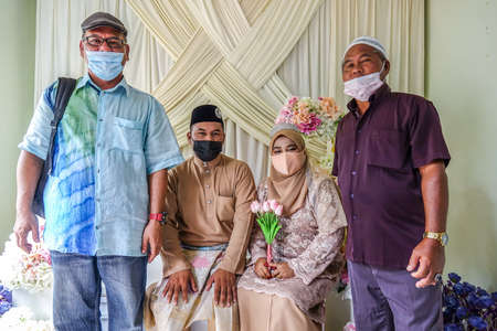 KUALA LUMPUR, MACH 2021. The scene of Malay traditional wedding .のeditorial素材