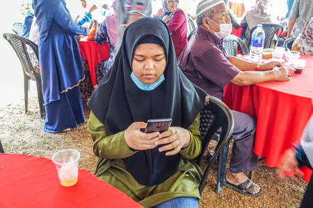 KUALA LUMPUR, MACH 2021. The scene of Malay traditional wedding .のeditorial素材