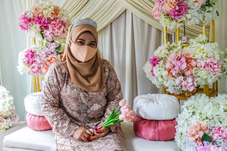 KUALA LUMPUR, MACH 2021. The scene of Malay traditional wedding .のeditorial素材