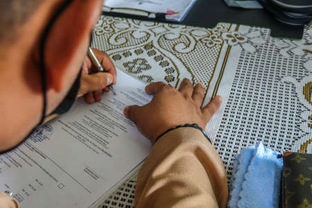 KUALA LUMPUR, MACH 2021. The scene of Malay traditional wedding .のeditorial素材