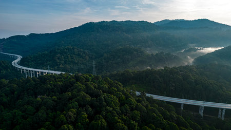 Green sustainable eco friendly Highway.の写真素材