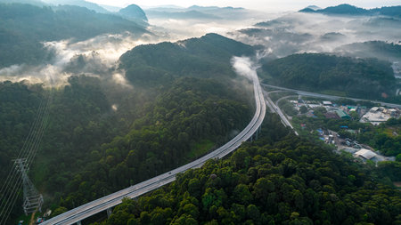 Green sustainable eco friendly Highway.の写真素材
