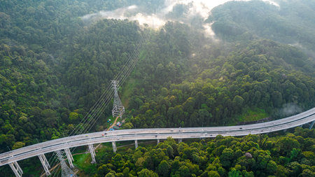 Green sustainable eco friendly Highway.の写真素材