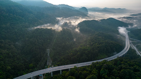 Green sustainable eco friendly Highway.の写真素材