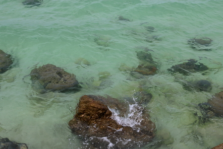 Rocks on the shore, seascapeの写真素材