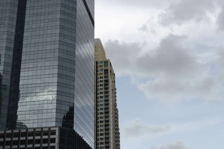 Modern architecture skyscrapers building with copy space background.の写真素材