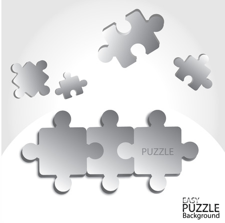 Vector -Puzzle Abstract gray background made from silver puzzle. Part 2のイラスト素材