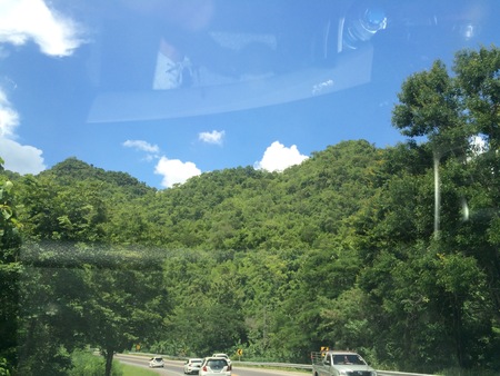 View road in the carの写真素材