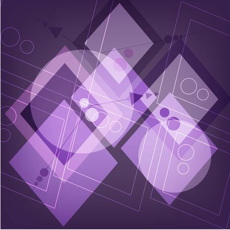Seamless pattern of geometric design with purple backgroundのイラスト素材