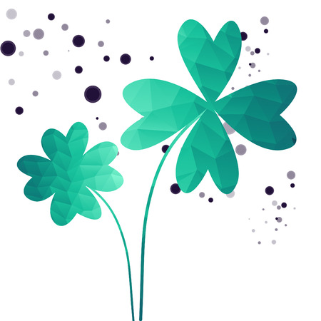 Polygon leaf clover idea designのイラスト素材