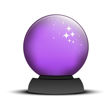 magic glass prediction future crystal ball idea designのイラスト素材