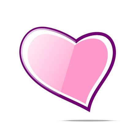 heart icon vector idea design pinkのイラスト素材