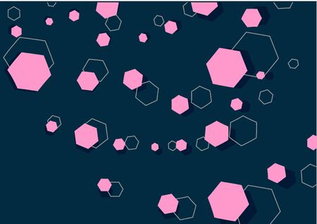 Abstract template background pink dark blue polygonのイラスト素材