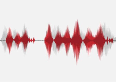 Sound wave abstract template background red grayのイラスト素材