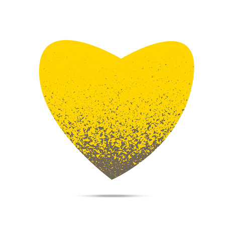 creative idea design abstract background yellow mustard gray grunge heartのイラスト素材