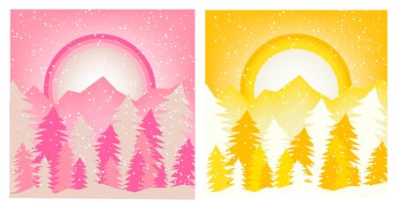 Abstract template snow nature landscape.のイラスト素材