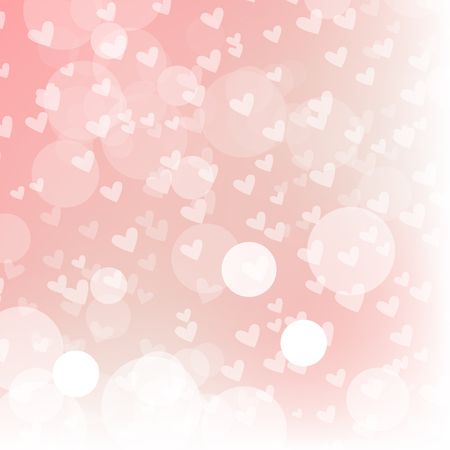 Background graphic bokeh abstract sweet color style white and pink vector love heart valentines day idea designのイラスト素材