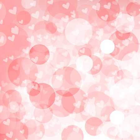 Background graphic bokeh abstract sweet color style white and pink vector love heart valentines day idea designのイラスト素材