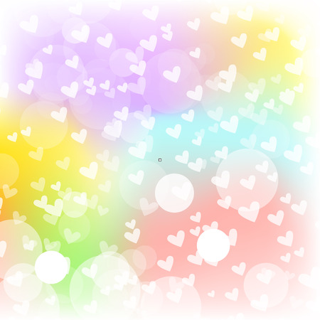 Background graphic bokeh abstract sweet color style white and pink vector love heart valentines day idea designのイラスト素材