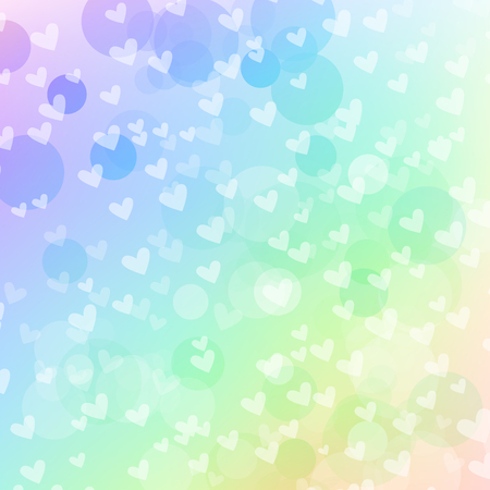Background graphic bokeh abstract sweet color style white and pink vector love heart valentines day idea designのイラスト素材