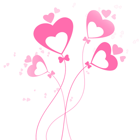 abstract background graphic color vector love heart valentines day idea designのイラスト素材