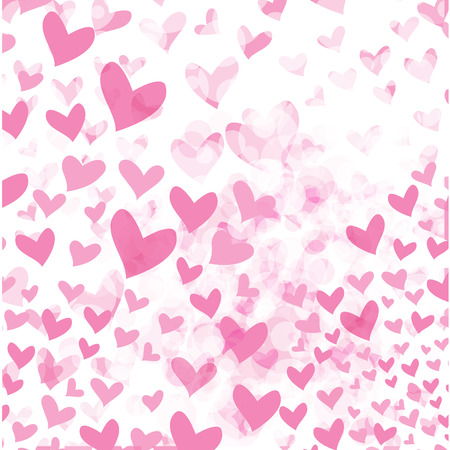 Bokeh heart romantic abstract backgroundのイラスト素材