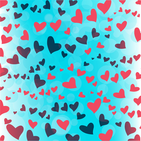 Bokeh heart romantic abstract backgroundのイラスト素材