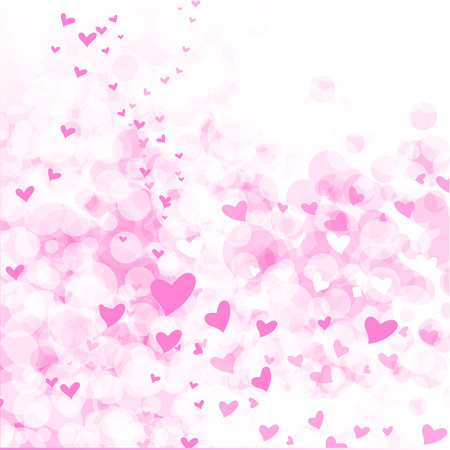Bokeh heart romantic abstract backgroundのイラスト素材