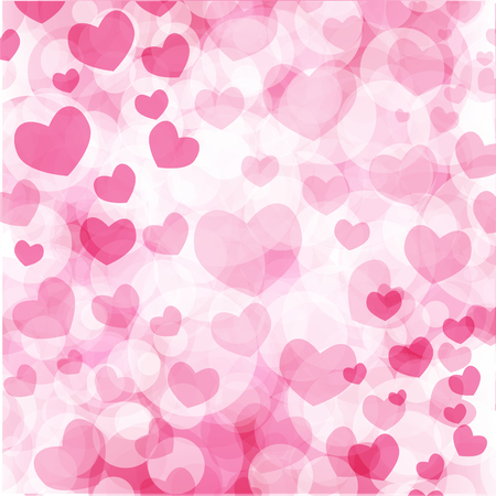 Bokeh heart romantic abstract backgroundのイラスト素材