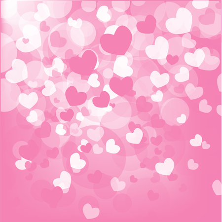 Bokeh heart romantic abstract backgroundのイラスト素材