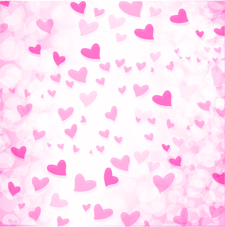 Bokeh heart romantic abstract backgroundのイラスト素材