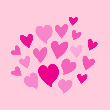 Love text heart abstract background graphic style color grunge burst vector valentines day idea designのイラスト素材
