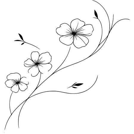 floral design element, vector illustration eps10 graphic art.のイラスト素材
