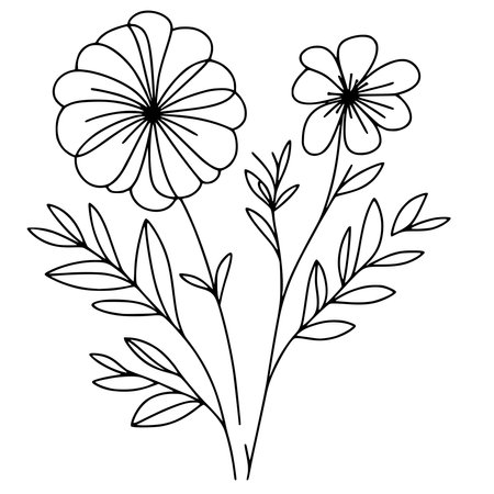 floral tropical flowers cartoon vector illustration graphic design vector illustration graphic designのイラスト素材