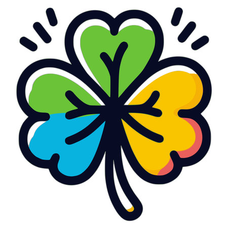 Four leaf clover icon. St. Patrick's Day. Vector illustrationのイラスト素材
