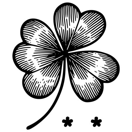 Illustration of a clover. St. Patrick's Day.のイラスト素材