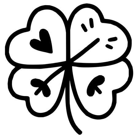 Clover leaf icon. Outline clover leaf vector icon for web design isolated on white backgroundのイラスト素材