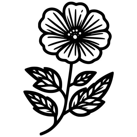 flowers and leafs decorative icon vector illustration design vector illustration designのイラスト素材