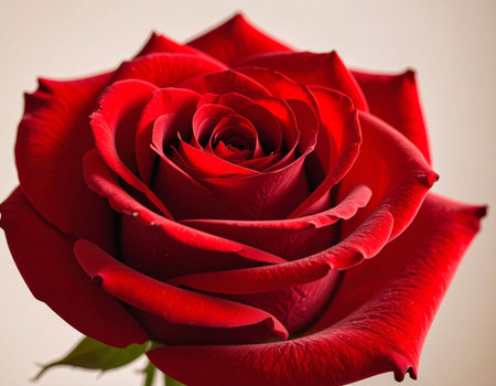 close up of red rose on white background with copy space for textの素材