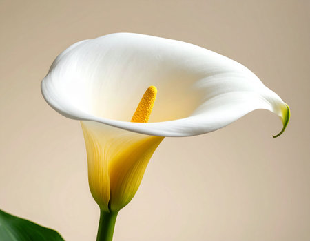 Beautiful calla lily flower isolated on a white background.の素材