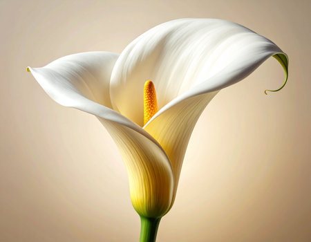 Beautiful calla lily flower on light background, closeupの素材